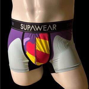 Purple and Red Boxer Briefs with Athletic Fit